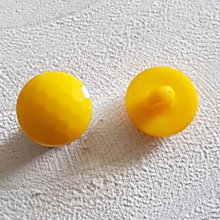 Boutons fantaisie, enfants, bébés Motif plat à facette N°05-01 Jaune 01