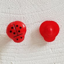 Boutons fantaisie, enfants, bébés Motif Coccinelle N°01-04 Rouge