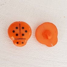 Boutons fantaisie, enfants, bébés Motif Coccinelle N°01-09 Orange