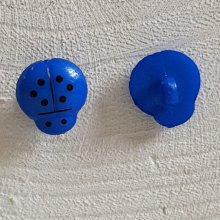 Boutons fantaisie, enfants, bébés Motif Coccinelle N°01-10 Bleu foncé