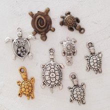 Breloque Tortue N°06 lot de 8 pièces.