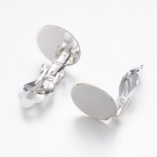 10 Supports Boucles d'oreilles Clips Plateau N°03 x 5 Paires