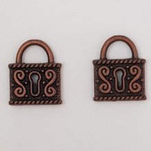 Breloque cadenas serrure N°01 Cuivre