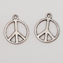 Breloque Peace & Love N°04 Argent x 10 pièces