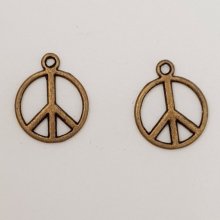 Breloque Peace & Love N°07 Bronze