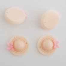 Breloque Chapeau N°08 Beige Rosé