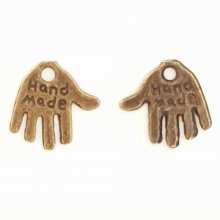 Breloque Main 'MADE HAND' N°01 Bronze