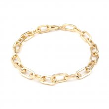 Bracelet maille ovale plaqué or 16K 22 cm N°03