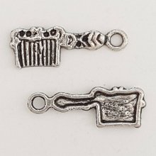 Breloque Peigne à Cheveux coiffure N°04-01 Argent