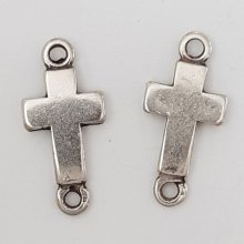 Breloque Croix N°06 Zamak (plaqué Argent)