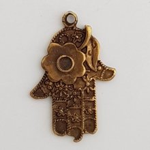 Breloque forme main Hamsa N°03 Bronze