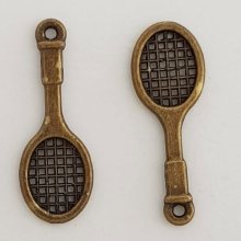 Breloque Raquette de Tennis Sport N°04 Bronze