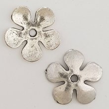 Breloque Fleur Métal N°027 Argent