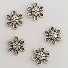 Breloque Fleur Métal N°044 Argent