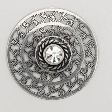 Breloque Fleur Métal N°060 Argent