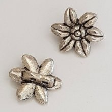 Breloque Fleur Métal N°083 Argent