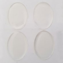 10 Cabochons autocollants en Résine de 18 x 25 mm Transparent