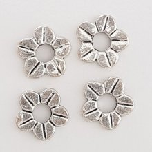 Breloque Fleur Métal N°108 Argent