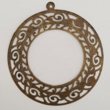 Breloque Fleur Métal N°119 Bronze