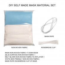 Kit de fabrication de Masque avec Bande de Pont de Nez de Filtre et Bande d'Oreille