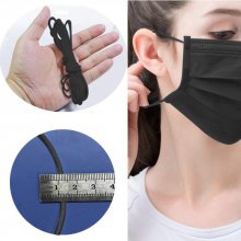 Élastique masque Polyester rond 2.5 mm Noir