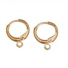 Support Boucle d'oreille Dormeuse N°23 Plaqué Or 14k