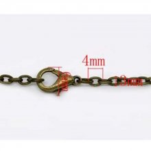 Collier Bronze maille forçat de 45.7 cm