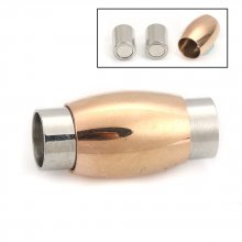 Fermoir aimanté Inoxydable 06 mm Argent/Champagne N°07
