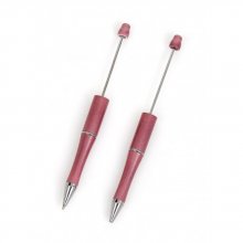 Stylo à décorer pour perles Rouge Rosé à customiser x 1 pièce