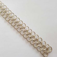 20 cm chaîne maille forme 8 reliée couleur Argent