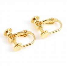 Support Boucle d'oreille Clip réglable Or 18k N°06 x 1 paire doré