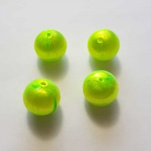 Perle tissé en fil 15 mm Vert Fluo