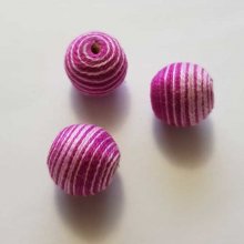 Perle tissé en fil 19 mm Violet