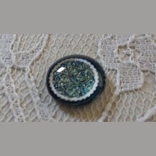 cabochon rond en verre 12mm fleur 030 