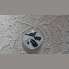 cabochon rond en verre 10mm oiseaux 017 