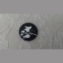 cabochon rond en verre 10mm oiseaux 013 