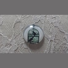 cabochon rond en verre 10mm oiseaux 004 