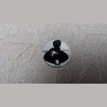 cabochon rond en verre 10mm chat 009 