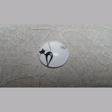 cabochon rond en verre 10mm chat 006 