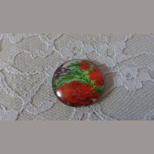 cabochon rond en verre 20mm fleur 01-045 