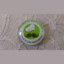 cabochon rond en verre 25mm moustache 038 