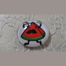 cabochon rond en verre 25mm moustache 030 