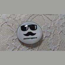 cabochon rond en verre 25mm moustache 013 