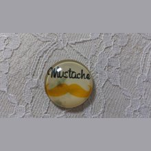 cabochon rond en verre 25mm moustache 008 