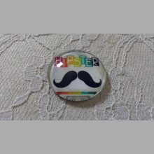 cabochon rond en verre 25mm moustache 003 