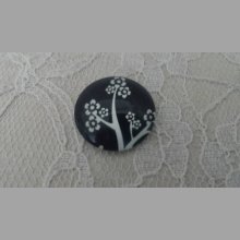 cabochon rond en verre 25mm oiseaux 020 