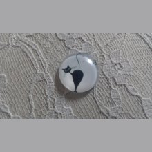 cabochon rond en verre 25mm chat 002 