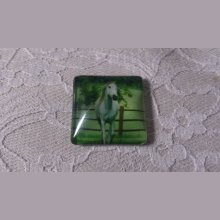 cabochon carré en verre 30mm 026 