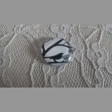 cabochon rond en verre 20mm oiseaux 001 