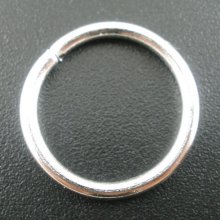 10 Anneaux de jonction épais ouvert 16 mm Argent